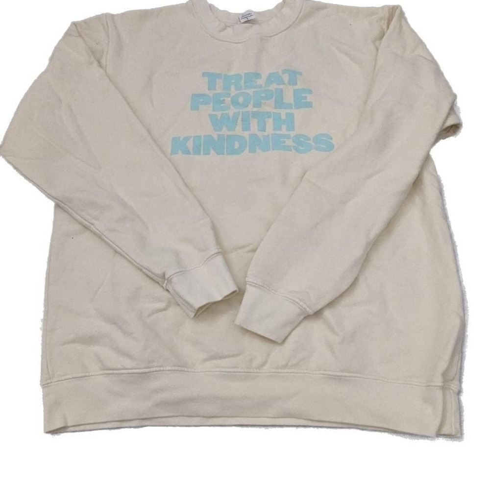 Harry Styles Treat People With‎ Kindness Cream Crewneck Sweatshirt